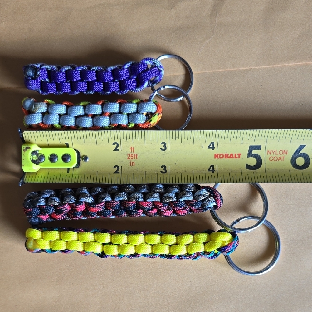 Colorful Paracord Keychains Set - Picture 2 of 2